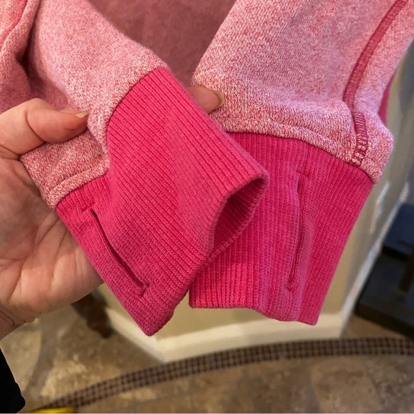 LULULEMON Women Pink Scuba Hoodie Zipped Jacket Size 10 - Picture 6 of 8